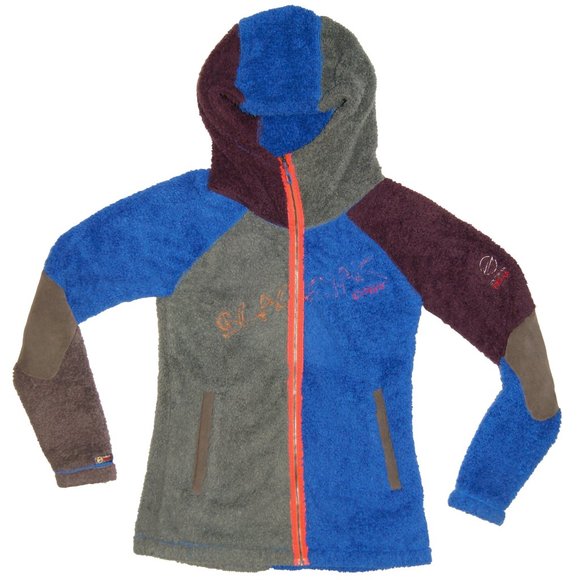 Black Yak Colour Block Mid Layer Luxury Fleece Long Sleeve Zip Up Hoodie - Picture 2 of 7